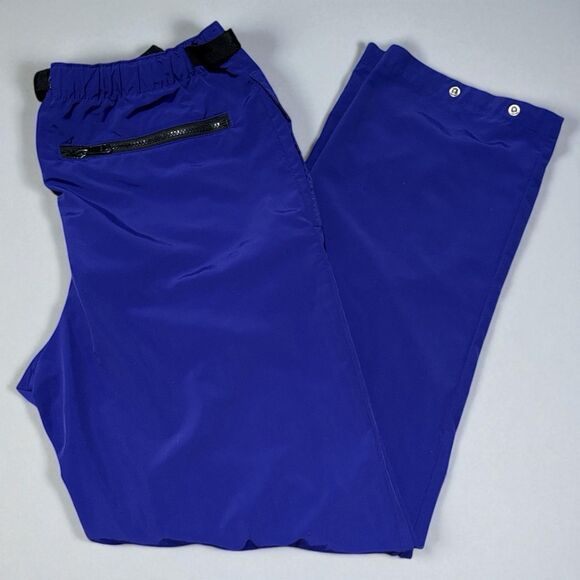 REI Hiking Pants M 30x30 Purple Nylon Snap Ankles Lightweight Outdoor Vintage - Picture 3 of 6